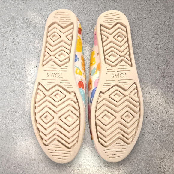 NWT White Colorful Elephant Print Alpargata Flats Womens Sz 8 - Picture 4 of 5
